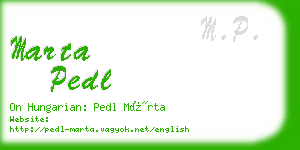 marta pedl business card